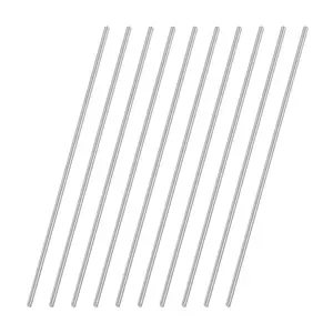 2mm x 200mm 304 Stainless Steel Round Rod, Metal Solid Shaft Rods Lathe Bar Stock for DIY Crafts Model  Helicopter Airplane 10 count