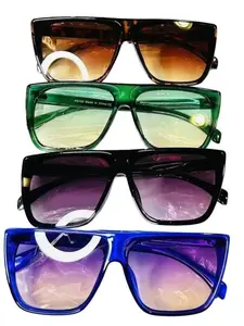 Cool Breeze Women's Sunglasses - Brown Green Black Blue Gradient Colors - Stylish Modern Fit for Sunny Days - Versatile Fashion Accessory