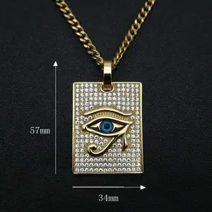 Kemetic Jewelry, Ancient Egyptian-Inspired Amulet Pendant for Spiritual Gift, Stainless Steel Talisman Necklace