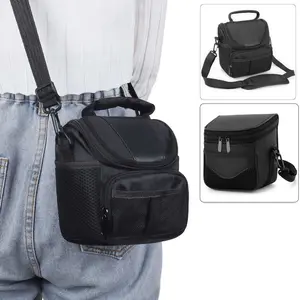 Camera Protective Bag Shoulder Pouch Zipper Case Black for Nikon Canon Sony DSLR
