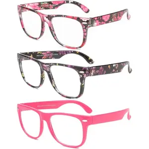 3Pcs Blue Light Glasses for Kids Anti Blue Ray Gaming Computer Bluelight Blocking Glasses Non-Prescription with Tester