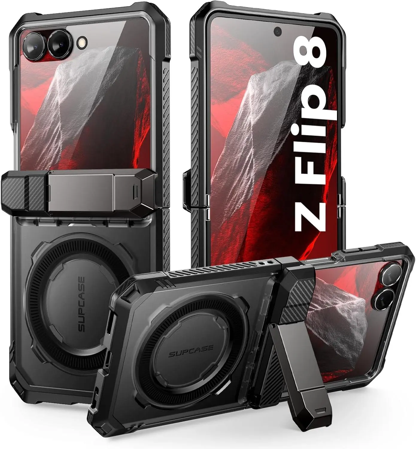 SUPCASE for Samsung Galaxy Z Flip 8 Case, Support MagSafe, Hinge Protection, (Unicorn Beetle Grip) Full Body Military-Grade Magnetic Cover with Kickstand & Front Screen, Protector pride safety accessory unique design