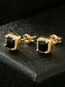 A Pair Of Square Retro Fashion Versatile High-end 6mm Earrings Suitable For Daily Engagement, Wedding Gifts, Simple And Comfortable For Men And Women, Universal Couple Earrings Jewelry Accessories Mens Earrings