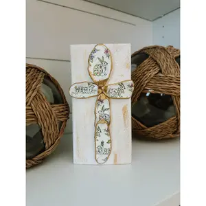 Medium Floral Easter Bunny Cross