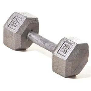 Champion Barbell  Hex Dumbbell with Straight Handle, 25 lbs