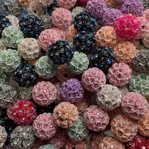 5pc (FY17) Fancy Flower and Rhinestone Bead