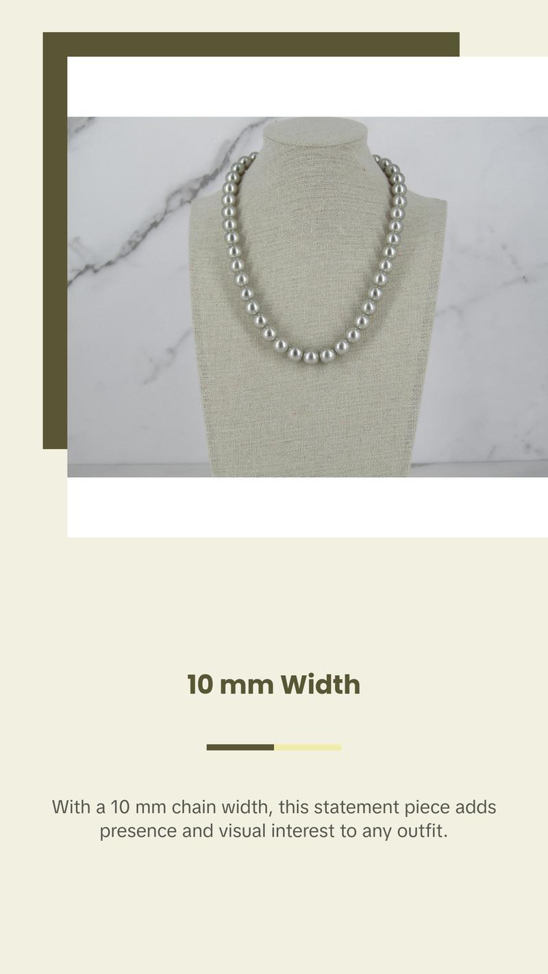 Grey Toned Faux Pearl Necklace