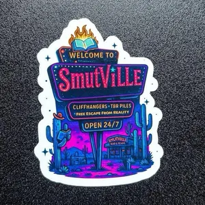 Bookish Sticker – Smutville Waterproof Vinyl – Glossy or Glitter – Perfect for Kindle, Laptop, Water Bottle & More decal