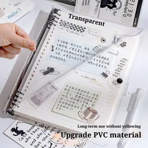 B5 detachable loose-leaf notebook, Spiral notebook, Hardcover notebooks, with transparent hardcover, designed for page turning and rearranging, with sturdy ring binder, suitable for daily study, work log and error correction, Spiral Notebook Journal