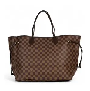 Pre-owned pvc Tote Bags Louis Vuitton Neverfull Damier Abene GM Brown Canvas Tote Bag
