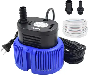 Pool Cover Pump Above Ground - Submersible Swimming Sump Inground Pump, Water Removal with 16' Drainage Hose and 25 Feet Power Cord, 850 GPH, 3 Adapters,blue