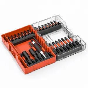 28PCS Impact Screwdriver Bit Set, S2 Steel, Torx/Phillips/Pozidriv/Slotted with Nut Drivers