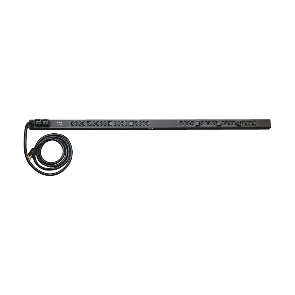 Eaton Tripp Lite series basic PDU, 1PH, 0U, NEMA L6-30P input, 5.5kW, 24A, 208/230V, 38 Outlets (32) C13 (6) C19