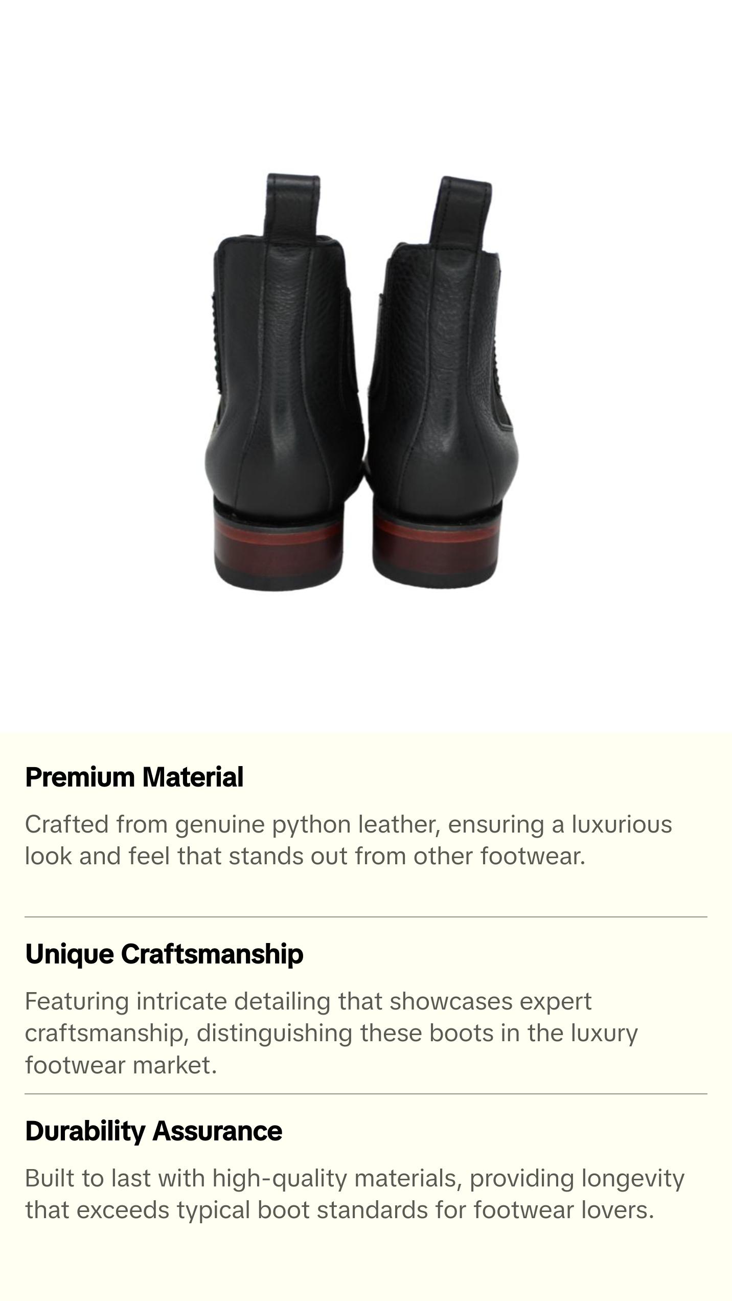 Black Forest Genuine Python Boot