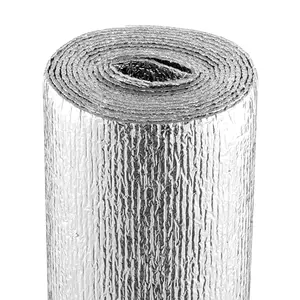 VEVOR Double Reflective Insulation Roll, Foam Core Radiant Barrier, 3.2 mm 48 inx 10 ft, Double-Sided Aluminum Foil EPE Foam Heat Reflective Shield, Thermal Insulation Roll for Window RV Roof