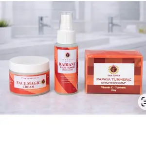 TINA TONER:  Sample size Face magic MOISTURIZING .FACE cream, TONER  and soap Skincare Aloe Hydrate Aloe Vera, Moisturizer Rejuvenating