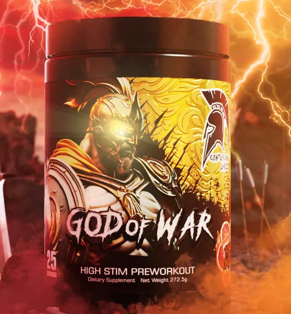Centurion Labz God of War Preworkout - High Stimulant & Nootropic Formula for Optimal Gym Performance & Pure Energy Boost