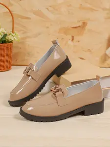 Elegant French Style Loafers for Women, Comfortable Slip-On Shoes, Versatile Fall & Winter Footwear, Stylish Casual Wear