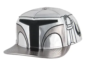 Star Wars The Mandalorian Hat Beskar Costume Helmet Embroidered Flatbill Snapback Hat Baseball Cap