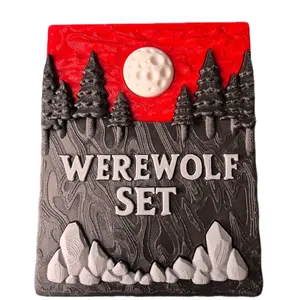 3D Printed Werewolf Playset – Removable Forest Accessories & Choice of Happy or Angry Werewolf