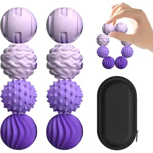 8 Counts Silicone Magnetic Fidget Toys, Textured Sensory Stress Relief Decompression Squeeze Balls, Desk Toy for Office & Home, Cool for Men & Women