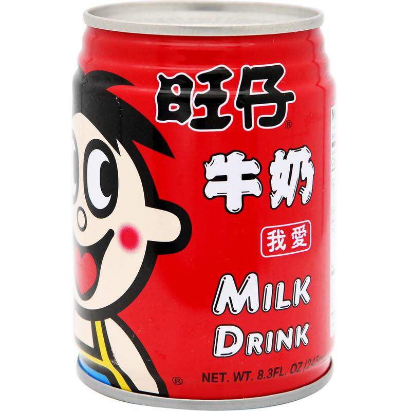 Want Want Kid Milk Flavored Drink can - Beverage Sweet 8.3 FL.OZ EA Convenient Milky Drink Nostalgic