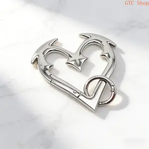 Heartbreaker Gothic Heart Carabiner Keychain – Bold Edgy Design Crafted from Heavy Duty Zinc Alloy Metal, Sturdy & Durable Statement Accessory, Ideal for Organizing Keys, Decorating Bags, Backpacks & Street Style Outfits