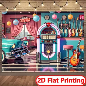 2D Flat Printing Polyester Banner Backdrop Decoration for Home Theater or Gaming Room