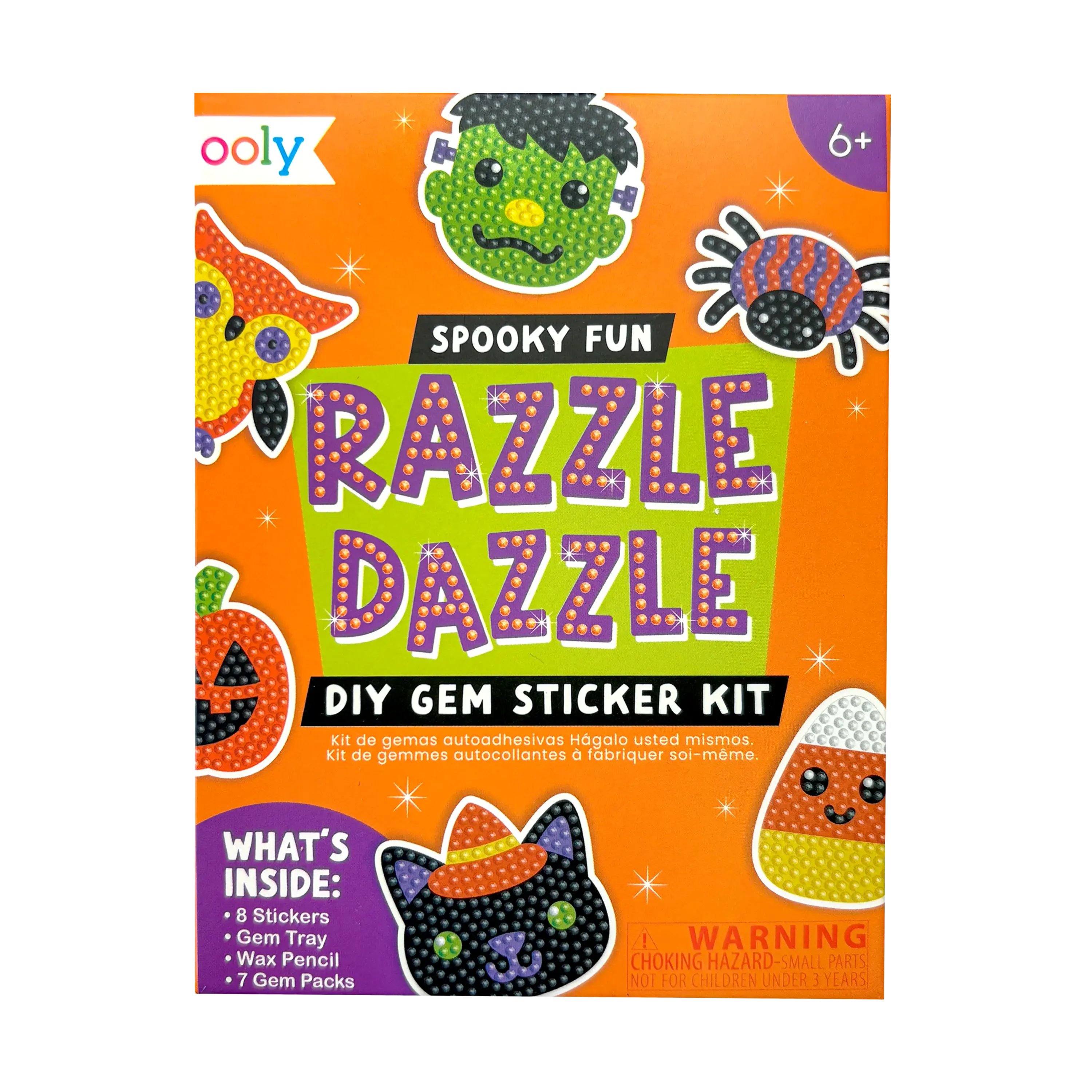 Razzle Dazzle Mini DIY Gem Sticker Kit - Spooky Fun - 8 Stickers