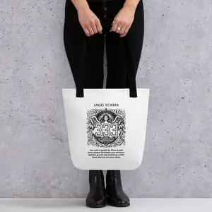 Angelic Collection/Angelic - Tote Bag/Angel Number 333 Message and Graphics