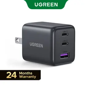 UGREEN 30W 2C1A/20W 1C1A/45W 4CIA GaN PPS Compact Fast Wall Charger Block USB-C Power Adapter for iPhone Galaxy S25/S24/S23 with Free Gift US Plug 2 USB C + 1 USB A，TikTokShopSpringGlowUp,Greenish