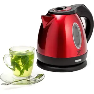 1.2L Stainless Steel Small Electric Kettle Red, Cordless 1500W Fast Boiling Pot, Portable Hot Water Electric Tea Kettle With Boil Dry Protection & Auto Shut-Off