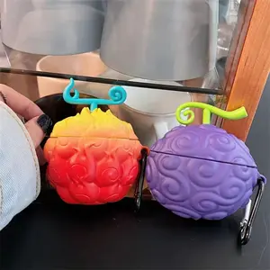 Devil Fruit AirPods Case for Airpods 1 2 3 4 Pro Pro2 Anime Cartoon Earphone Protective Silicone Cover