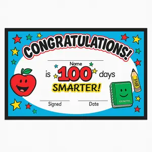 100th Day of School Achievement Certificate