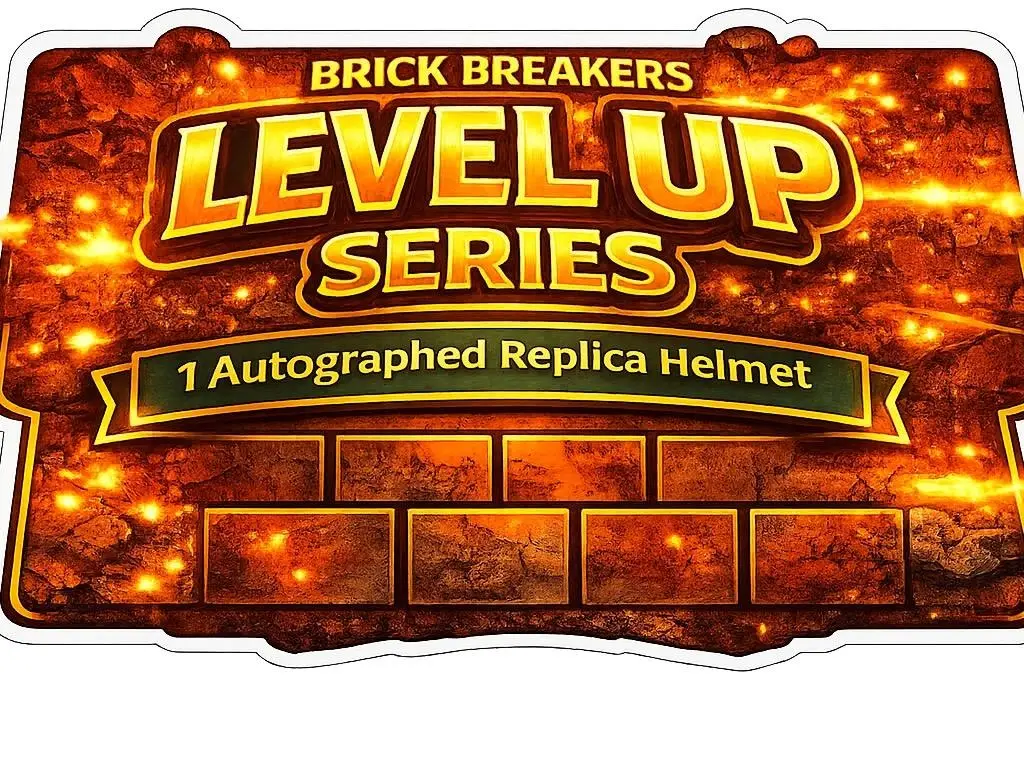 LEVEL UP BRICK BREAKER SERIES FULL SIZE SIGNED REP HELMET - PYT - OR SPORTS TRADING CARD