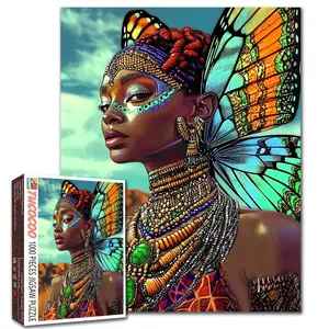 Tucocoo African Queen 1000 Piece Jigsaw Puzzle for Adults and Teens, Challenging Brain Training Game, Stress Relief and Relaxation, Wall Art Decor, Creative Gift Option, 27x20 inch (70x50 cm)