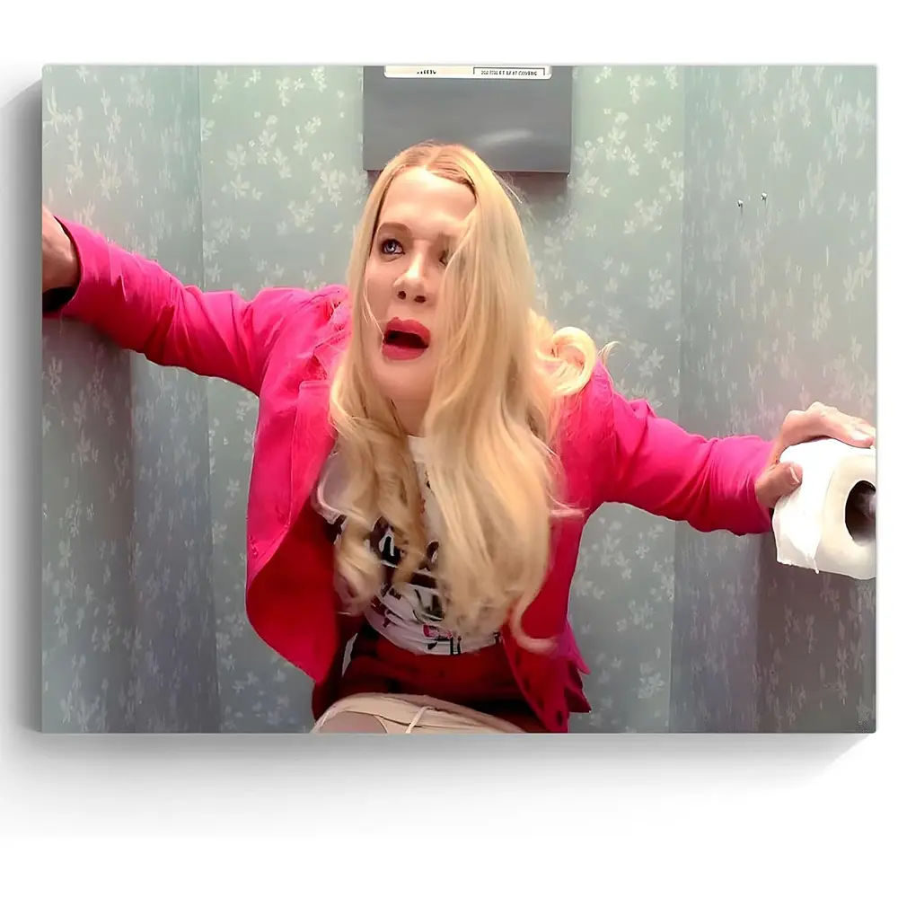t Bathroom Decor White Chicks Comedy Movies Poster Toilet Scene Print Painting Pop Satire Modern Artwork for Living Room Dorm Wall Home Decorations