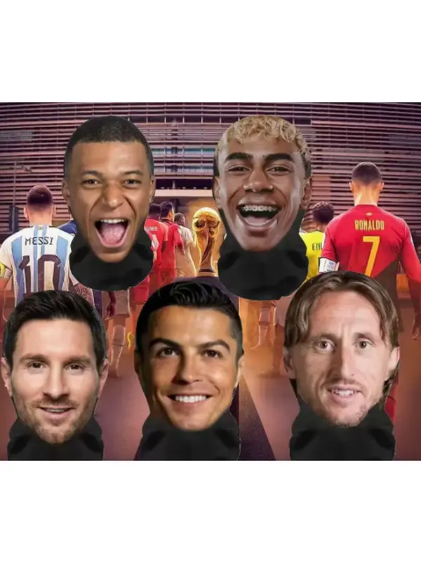 Funny Realistic Football Star 3D Printed Balaclava Mask, Soccer Player Full Face Cover Halloween Cosplay Party Prank Mask