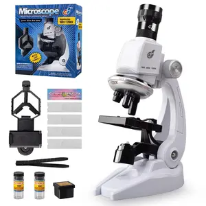 New Teenage HD Educational Microscope, Home School Puzzle Toy, Portable Biology Science Experiment Kit, Science Education Gift, Visual Learning Tools