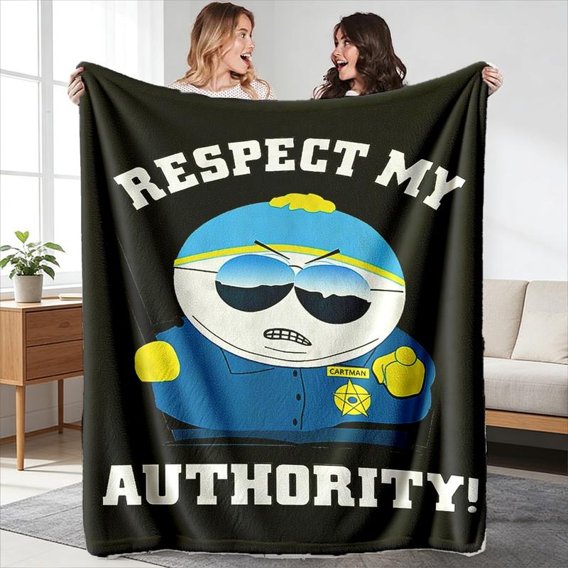 South Park Cartman Authority Meme Blanket, Plush High Density Fleece for Warmth, Great Gift for South Park Fans
