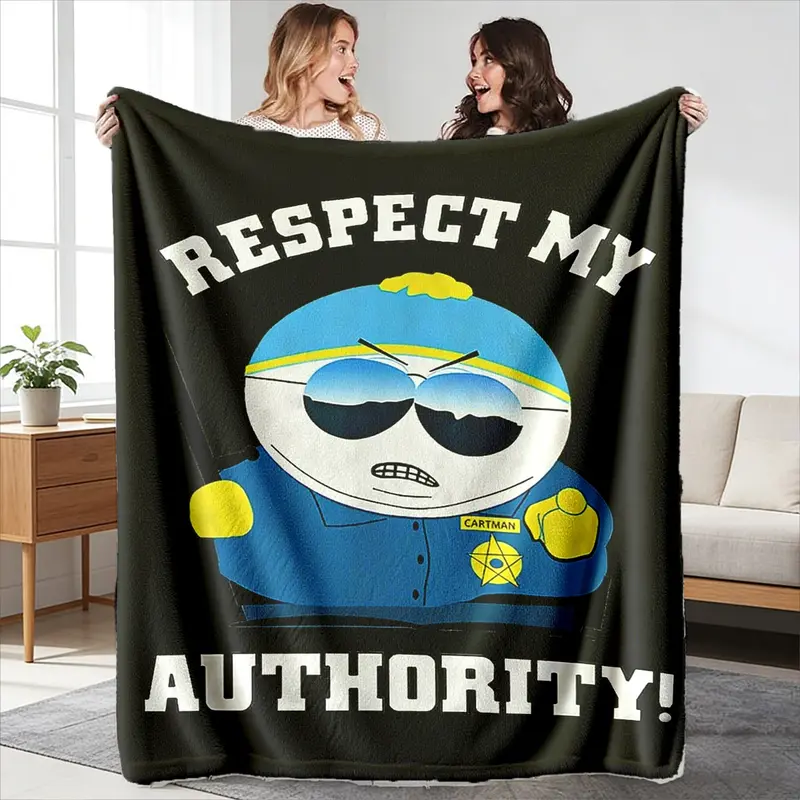 South Park Cartman Authority Meme Blanket, Plush High Density Fleece for Warmth, Great Gift for South Park Fans