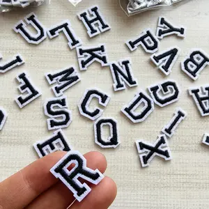 52 Letter Patch with Ironing Glue, Decorative Patch for Shirts, Jackets, Hats, Jeans, Shoes, Bags.Cute Small Alphabet Embroidered Patches - Perfect for Personalizing Jackets, Backpacks, Crafts.