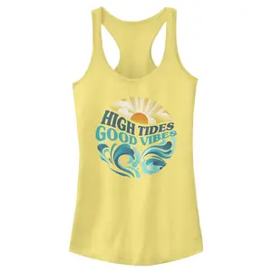 Juniors Womens Lost Gods High Tides Good Vibes Racerback Tank Top