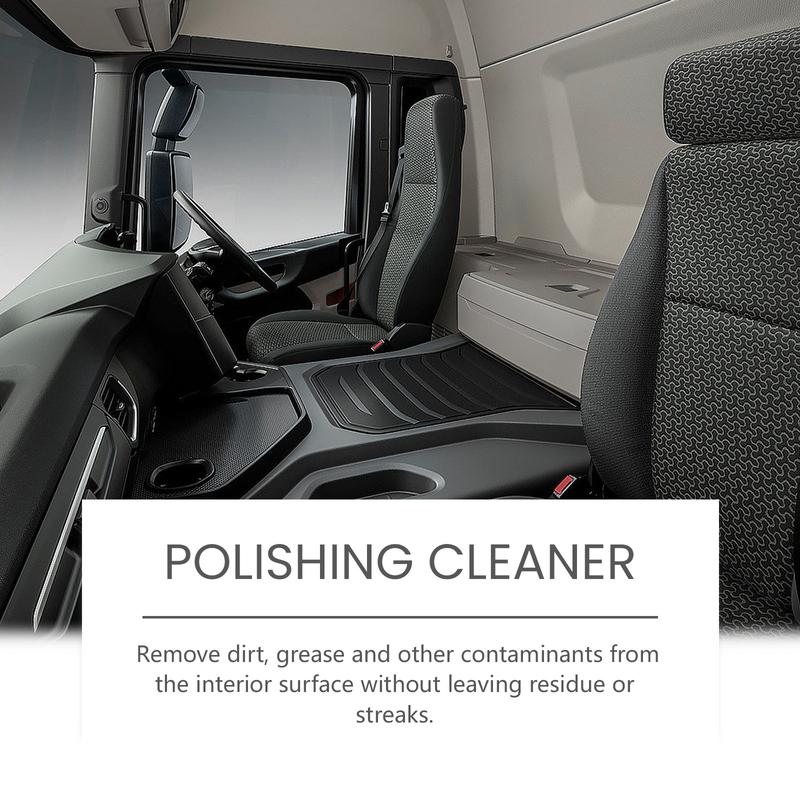 Car Interior Polish Cleaner, Interior Plastic and Leather Restorer, Deep Cleaning Shine and Renew Spray, Removes Dirt Grime and Stains, Protects Against Dust Fading and Aging, Long Lasting Gloss Auto Interior Care for Dashboard Door Panel and Trim