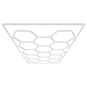 VEVOR Hexagon Garage Lights, 66300LM, 6500K 15 Grid Systems Honeycomb Hexagonal Garage LED Lights, DIY Cool White Car Detailing Garage Ceiling Lighting Bright Shop Light for Gym Basement WorkshopVEVOR Super Brand Day