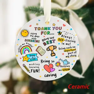 Teacher Appreciation Gift Set, Back-To-School Ceramic Artwork, Christmas Tree Ornament, Graduation Present, Friends & Family Gifts