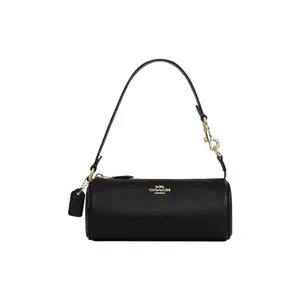 COACH Nolita 19 Small Logo-Embellished Pebbled Leather Handbag and Shoulder Bag for Women in Black