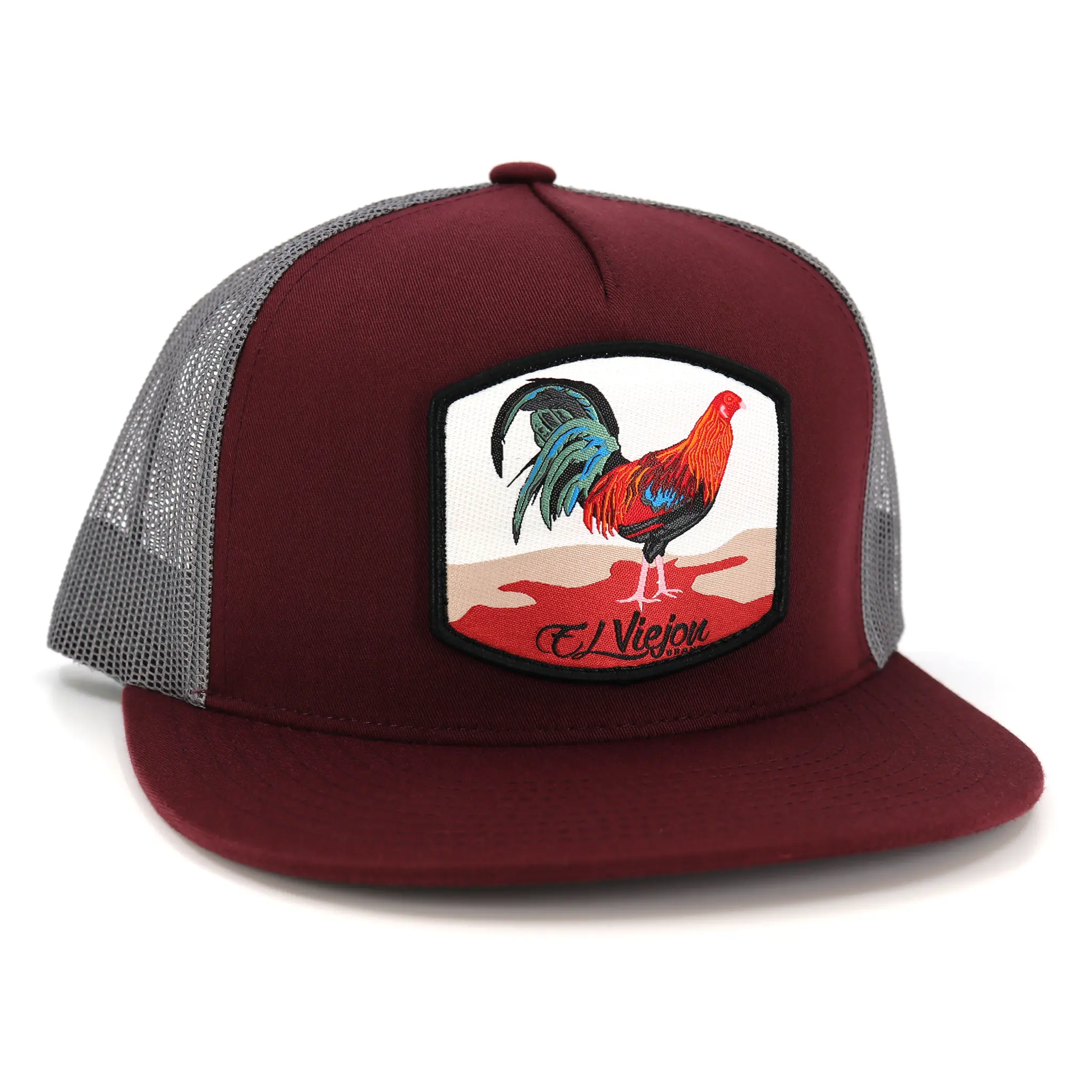 Gallo Maroon/Charcoal flat visor hat