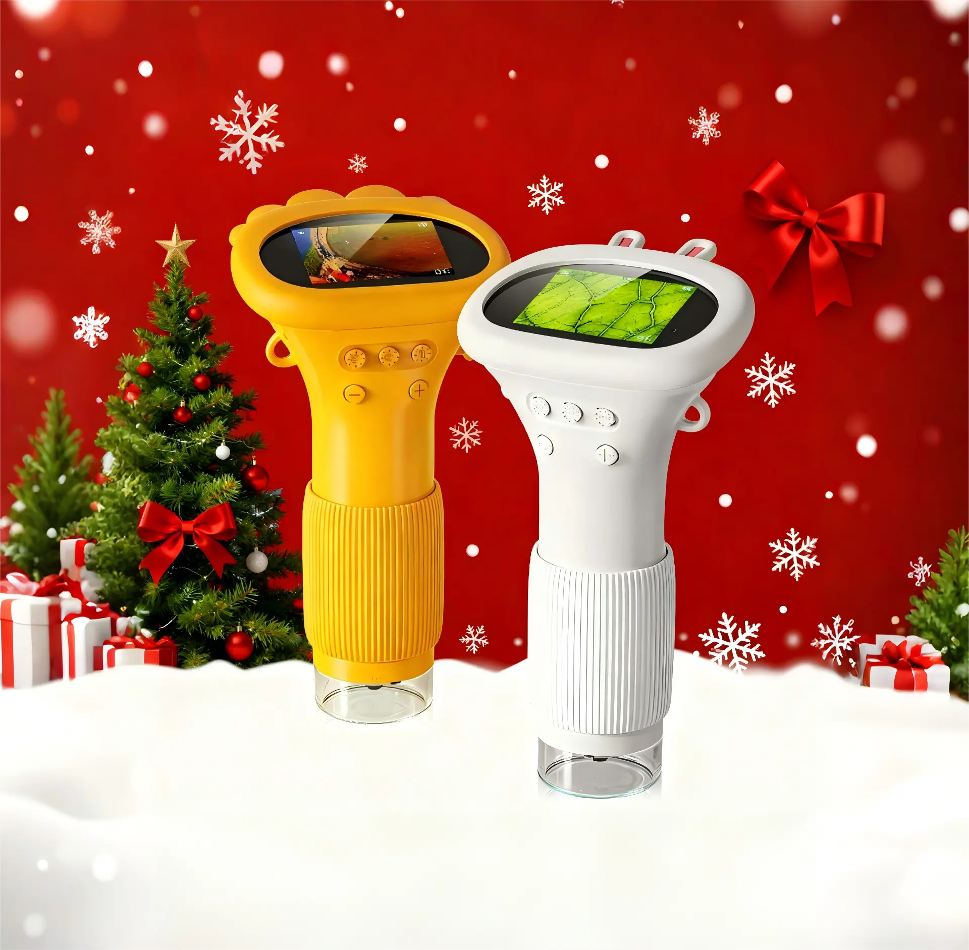 Handheld Digital Microscope for Kids - 2-Inch IPS Screen, 1000X Magnification, Mini USB, 8 LED Lights with 6 Brightness Levels, Built-In Batteries, Wrist Strap, Built-In Storage, Pocket-Size Visual Learning Tool, Visual Learning Tools