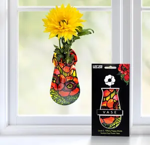 Louis C. Tiffany Poppies Suction Cup Bud Vase